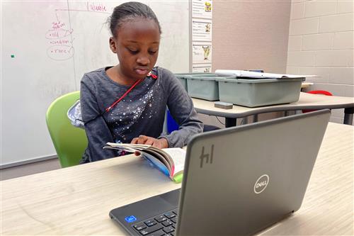 Student reading 
